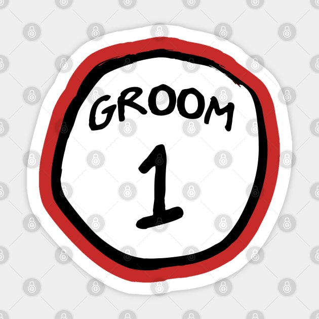 Groom 1 Sticker by old_school_designs